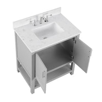 Style Selections Keary 37-in Light Grey Undermount Single Sink Bath Vanity with Top - $450