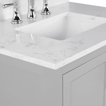 Style Selections Keary 37-in Light Grey Undermount Single Sink Bath Vanity with Top - $435