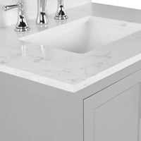 Style Selections Keary 37-in Light Grey Undermount Single Sink Bath Vanity with Top - $435