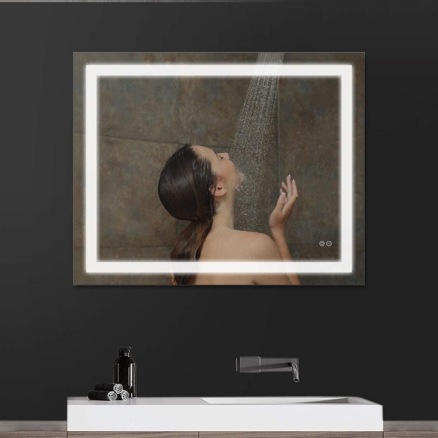 LED Bathroom Mirror - Wall Mounted Vanity Mirror with Anti-Fog, 36×48 Inch-$150