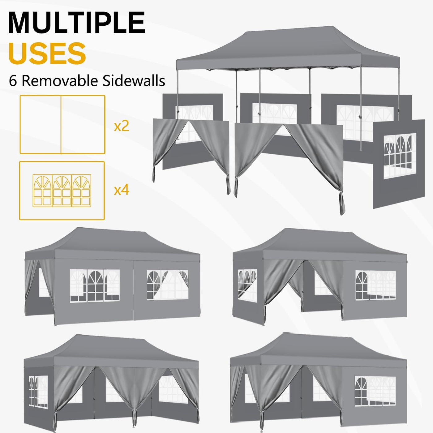 Pop Up Canopy 10x20,Heavy Duty Commercial Canopy Tent, Waterproof Outdoor - $210