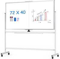 maxtek Rolling Whiteboard, 72x40 Large Double-Sided White Board Dry Erase - $160