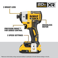 DEWALT 20V MAX XR 2-Tool Brushless Power Tool Combo Kit with Soft Case - $195