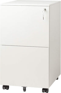 DEVAISE 2-Drawer Mobile File Cabinet with Lock, Commercial Vertical Cabinet - $75