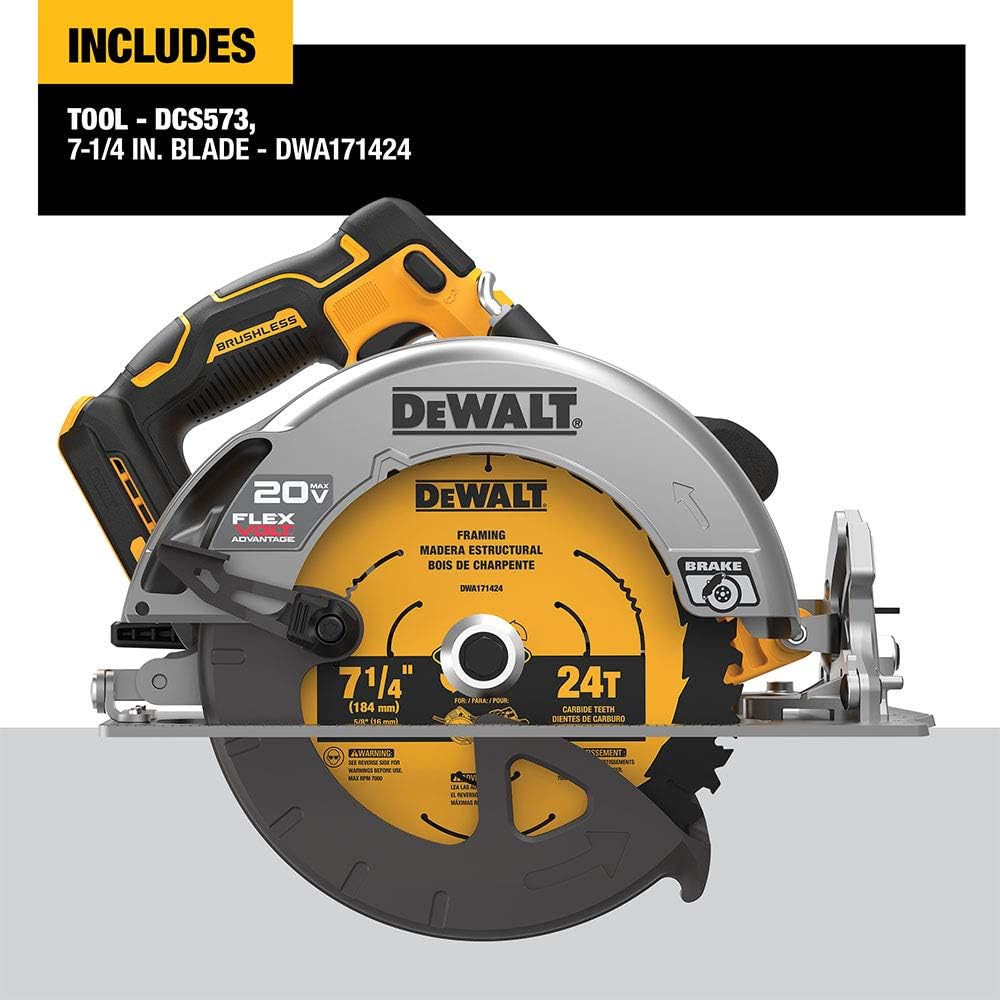 DEWALT FLEXVOLT 20V MAX Circular Saw, 7-1/4-Inch, Cordless, Tool Only ·  DISCOUNT BROS