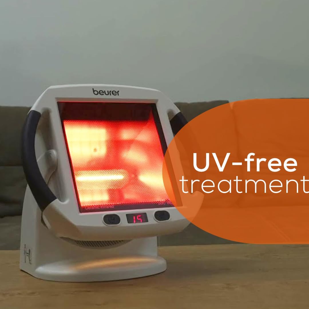 Beurer IL50 Infrared Heated Red Light Therapy Lamp for Body, Face, Sin