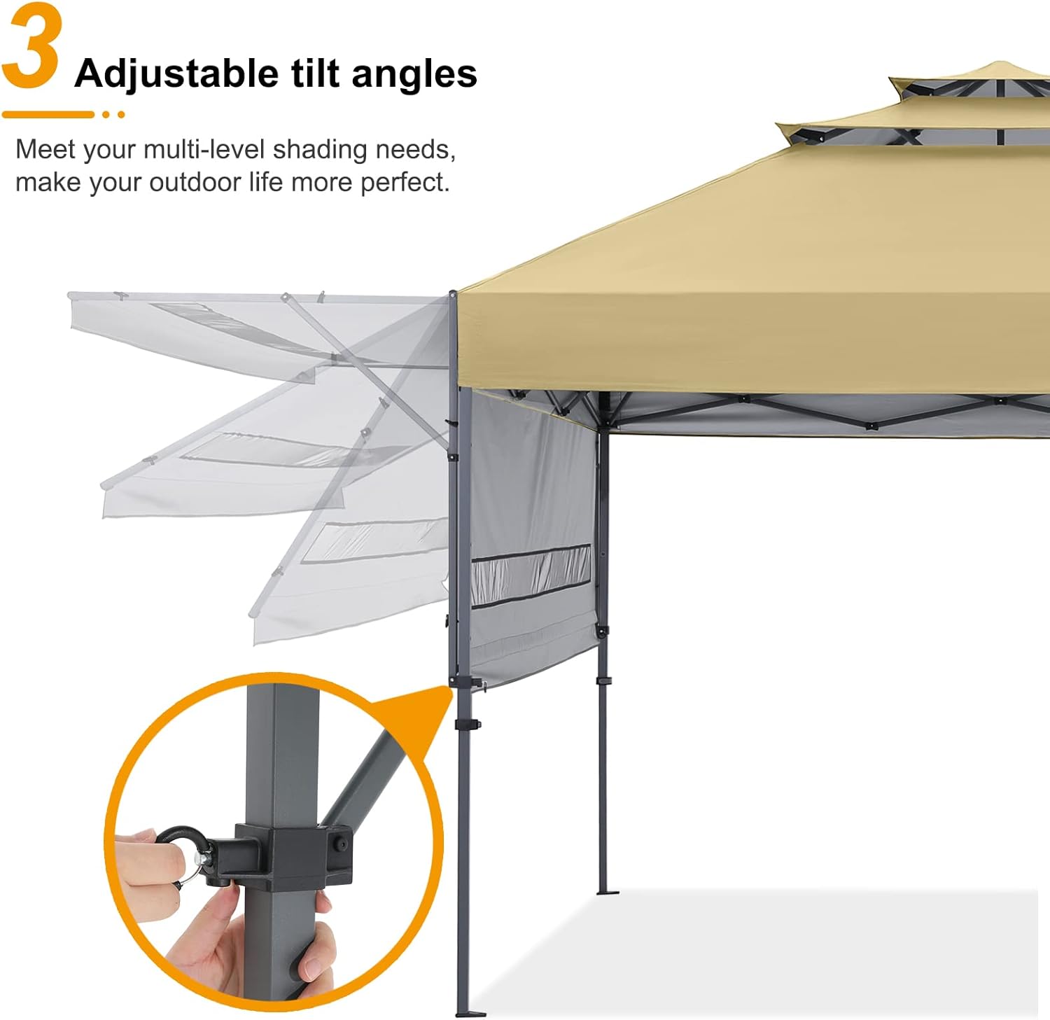 COOSHADE 10x17 Instant Canopy Tent 3-Tier Pop Up Canopy with Ventilation - $110