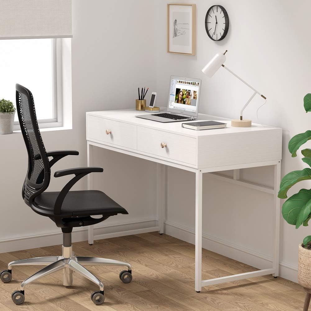 Tribesigns Computer Desk, Modern Simple 47 inch Home Office Desk Study Table - $100