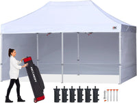 ABCCANOPY Easy Pop Up Canopy Tent with Sidewalls 8X16 Commercial -Series, White - $235