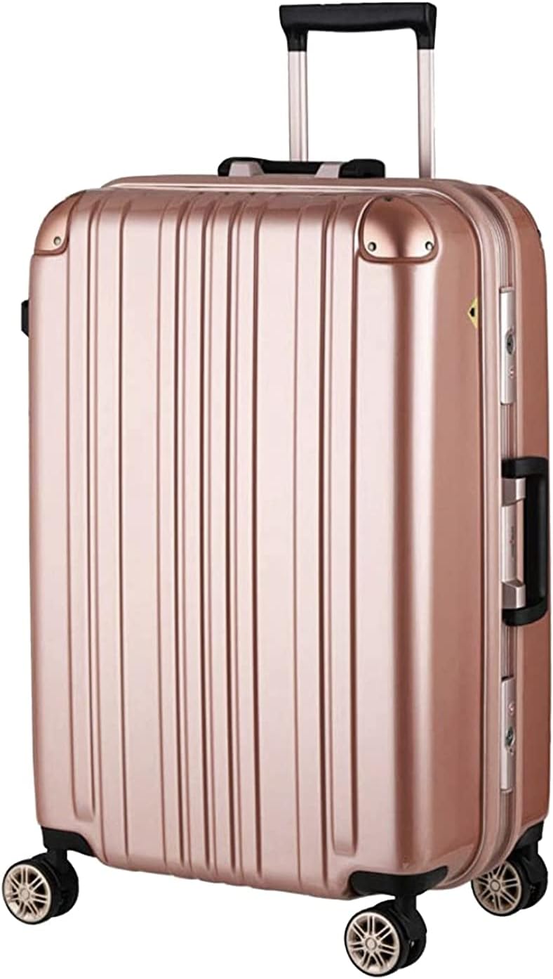 Aluminum Frame Hardside Luggage, 29 inch, Rose Gold - $155