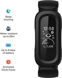 Fitbit Ace 3 Activity-Tracker for Kids 6+ One Size, Black - $50