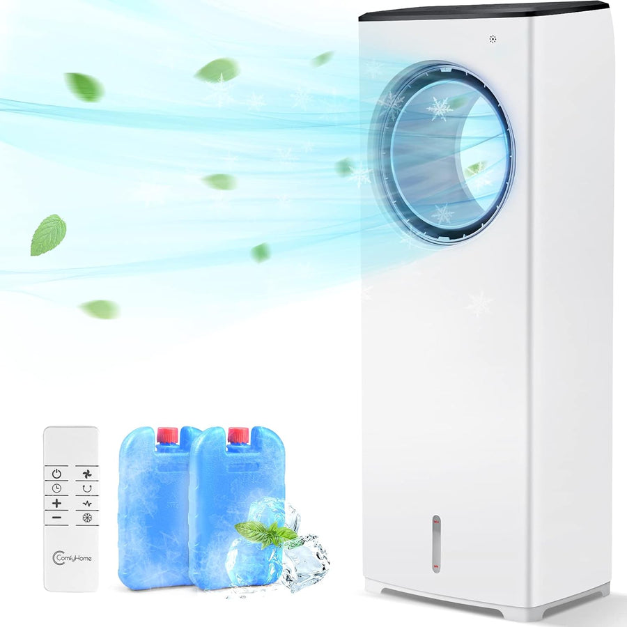 COMFYHOME Bladeless Evaporative Cooler, 3-IN-1 Windowless Portable Air Conditioner - $100
