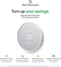 Google - Nest Smart Programmable Snow Wifi Thermostat - $55