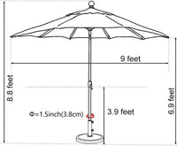 EliteShade USA 9Ft Market Umbrella Patio Umbrella - $100