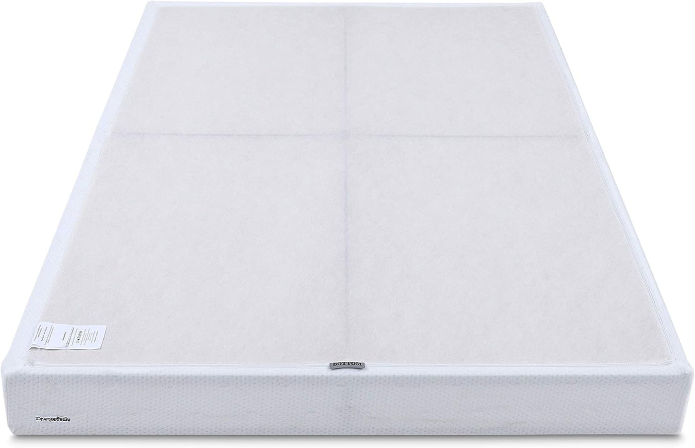 Amazon Basics Smart Box Spring Bed Base, Queen, 79"L x 59.5"W x 5"H, White - $70