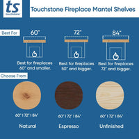 Touchstone Encase 72-Inch Floating Shelf for Electric Fireplaces - $145