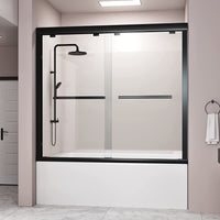 DELAVIN 56-59 in. Semi-Frameless Double Sliding Tub Door- $200