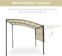 Outsunny 10' x 8' Outdoor Pergola and Patio Gazebo, Extendable Side Awning - $130