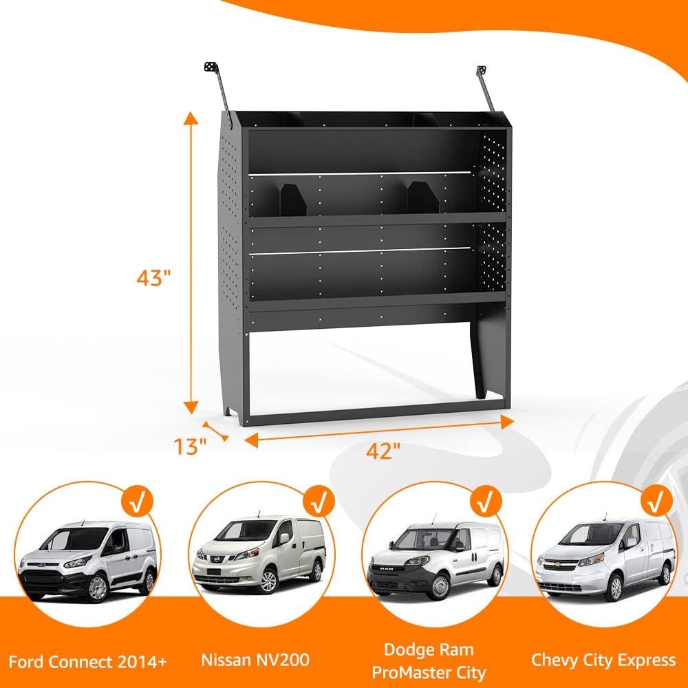 MELIPRON Steel Cargo Van Shelving Storage System Fit for NV200 - $190