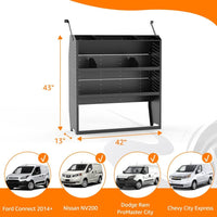 MELIPRON Steel Cargo Van Shelving Storage System Fit for NV200 - $190