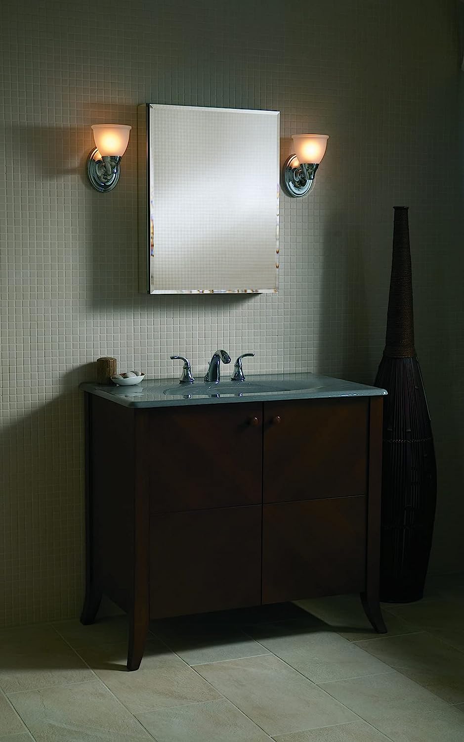 KOHLER 20" W x 26" H Single-Door Bathroom Medicine Cabinet with Mirror - $85