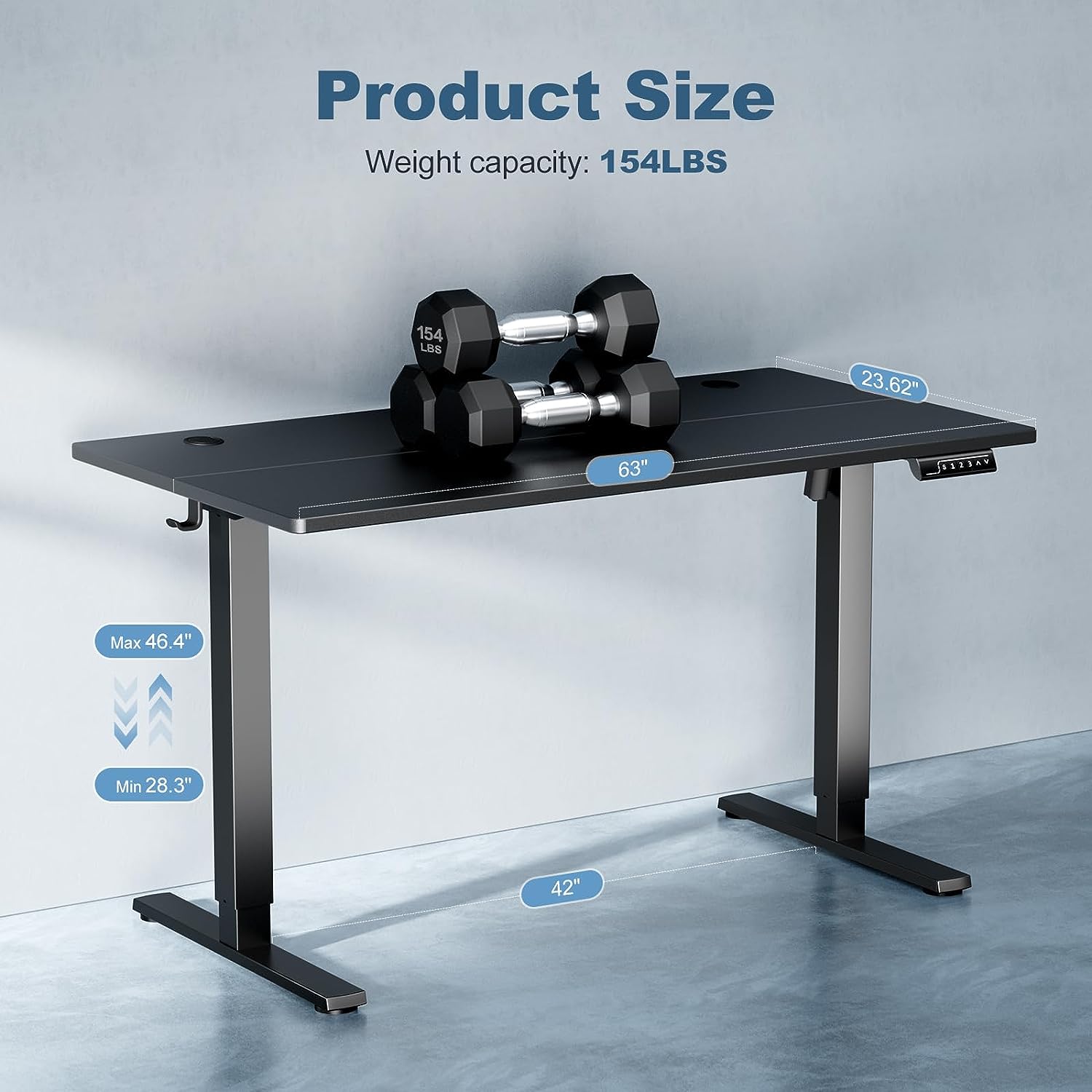 Electric Standing Desk-Height Adjustable Table, Ergonomic Computer Workstation - $90