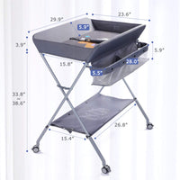 EGREE Baby Portable Folding Diaper Changing Station, Gray 1 Count (Pack of 1) - $55