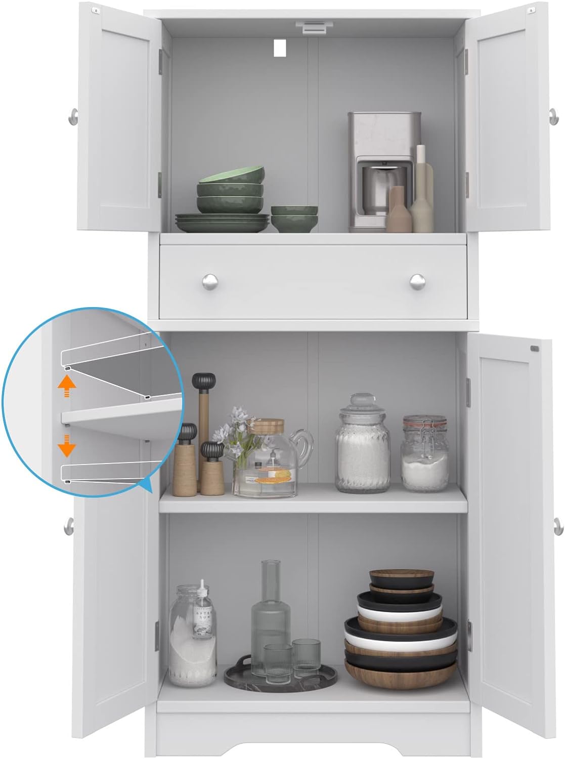 11.81 in. L x 6.89 in. W x 66.73 in. H Swivel Storage Cabinet