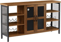 Industrial Wine Bar Cabinet Coffee Bar Cabinet for Liquor Glasses - $165