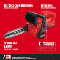 Craftsman V20 Mini Chainsaw, 10 inch, Battery and Charger Included - $90