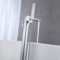 Wowkk Freestanding Bathtub Faucet Tub Filler Chrome Floor Mount - $175