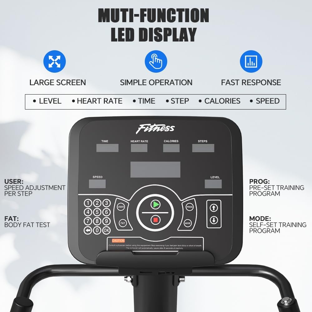 SPART Stair Stepper with LED Screen, Commercial Grade Stepmill Exercis ...