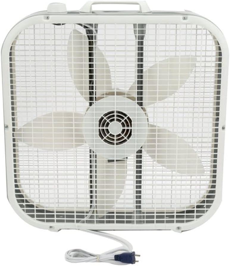 Lasko Cool Colors 20" Box Fan with 3-Speeds, White - $15