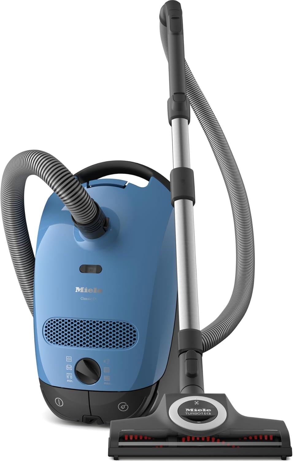 Miele Classic C1 Turbo Team Bagged Canister Vacuum, Tech Blue - Portable, Household - $300