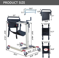 Patient Iift Transfer Chair，Patient Lift Chair Height/Width Adjustable - $260