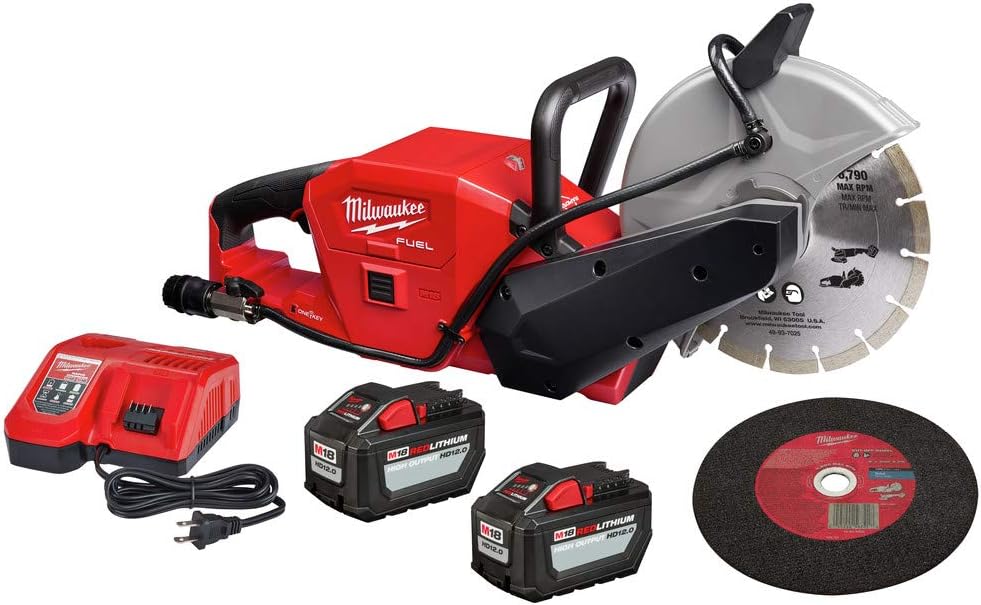 M18 Cordless 9 in. Cut Off Saw Kit W/(2) 12.0Ah Batteries & Rapid Charger (Slightly Used) - $585
