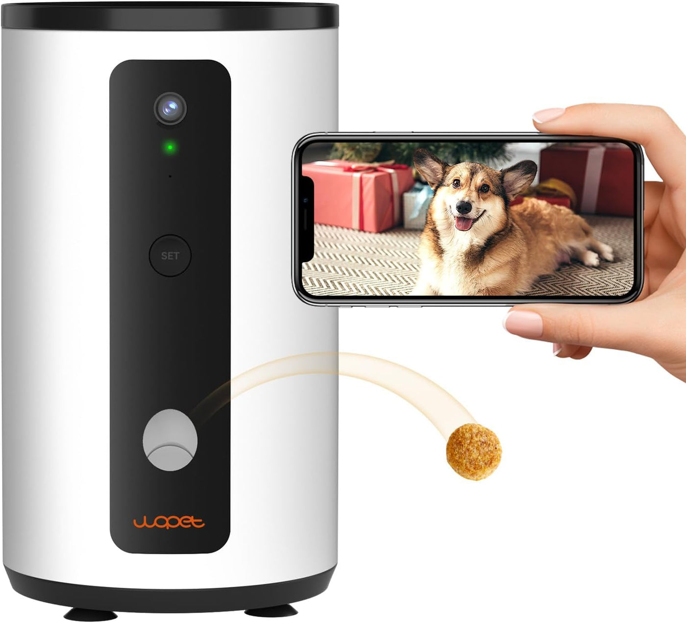 WOPET 300° Dog Camera with Treat Dispenser, [New 2023] 5G WiFi Pet Camera  Treat Tossing for Cats and…See more WOPET 300° Dog Camera with Treat