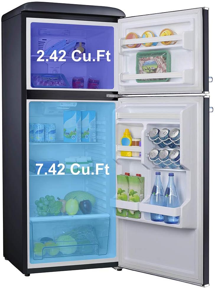 Galanz GLR10TBKEFR Retro Refrigerator with Top Freezer - $470