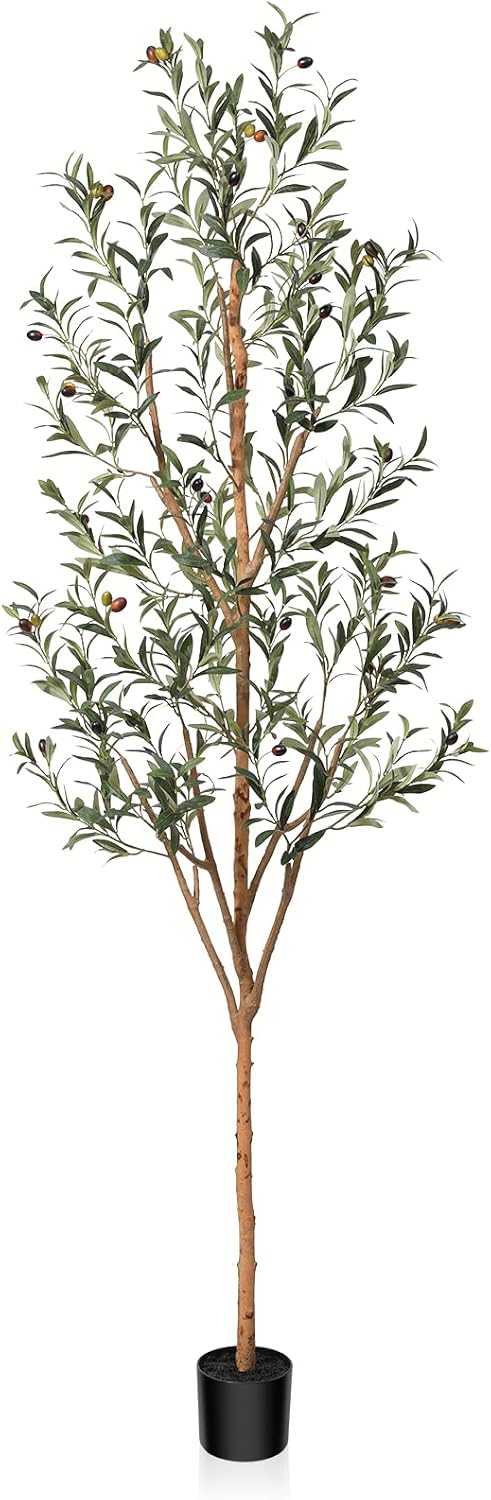 Kazeila Artificial Olive Tree 7FT Tall Faux Silk Plant for Home Office Decor - $40