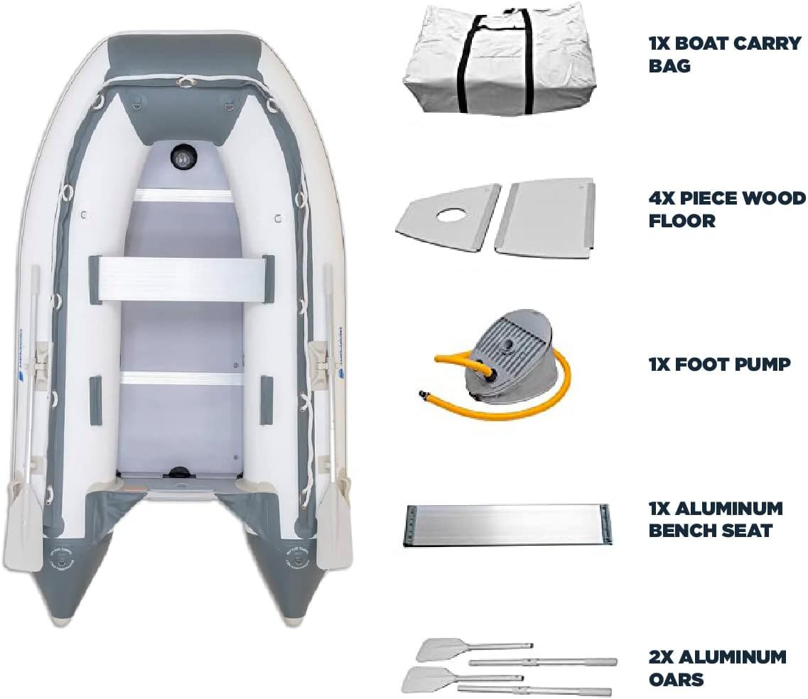 8ft 10in Dana Inflatable Sport Tender Dinghy Boat - 3 Person - 10 Horsepower - $575