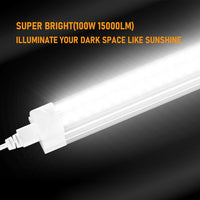 8ft LED Shop Light, 8' 100W 15000lm 6000K (12 Pack), 8 Foot Linkable - $105