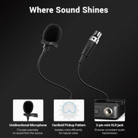 Phenyx Pro Wireless Microphone System, UHF 4Channel Wireless Mic Set w/ 4 Bodypacks - $190