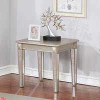 Roundhill Furniture Barent End Table, Champagne - $60