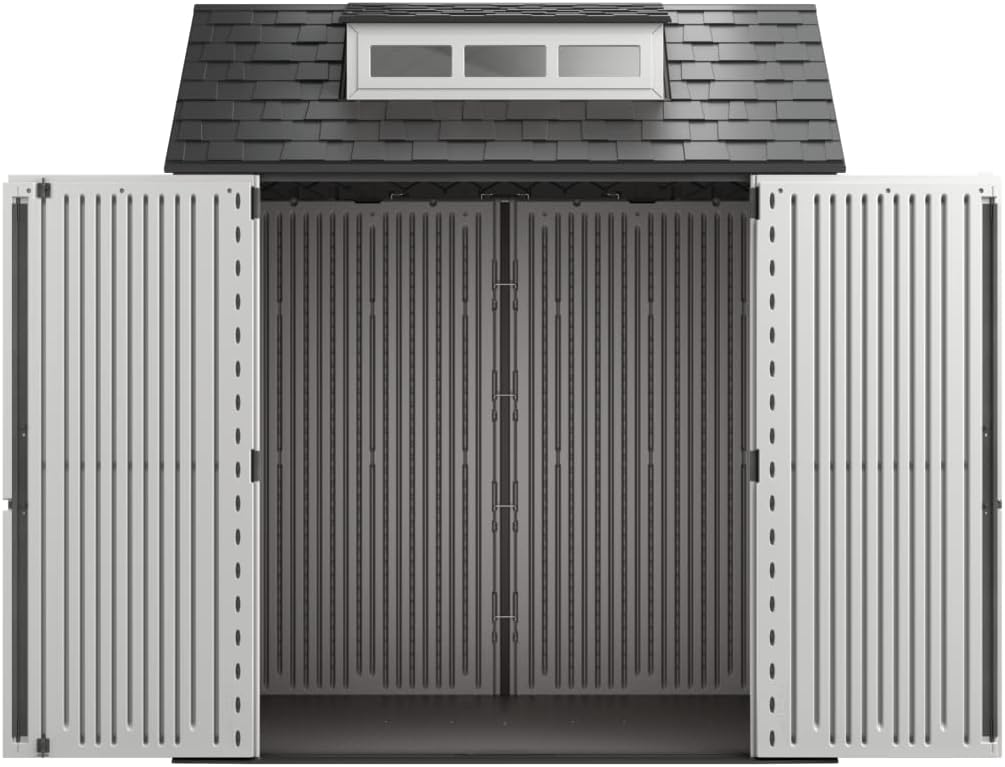 Rubbermaid Resin Outdoor Storage Shed With Floor (7 x 7 Ft), Weather Resistant - $655