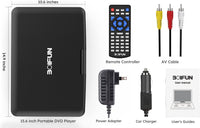 BOIFUN 17.5" Portable DVD Player with 15.6" Large HD Screen, Black - $50
