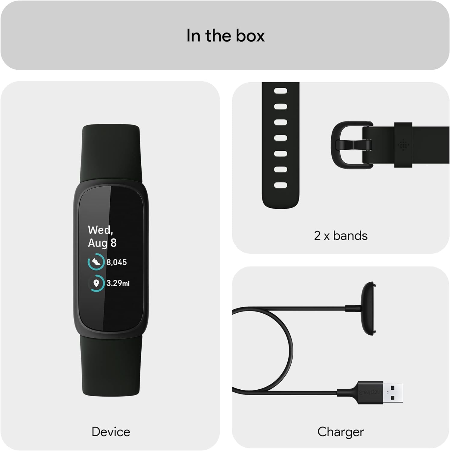 Fitbit Inspire 3 Health &-Fitness-Tracker, Midnight Zen/Black One