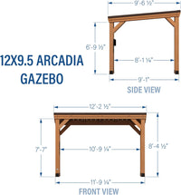 Backyard Discovery Arcadia 12 x 9.5 All Cedar Wooden Gazebo Pavilion - $1200