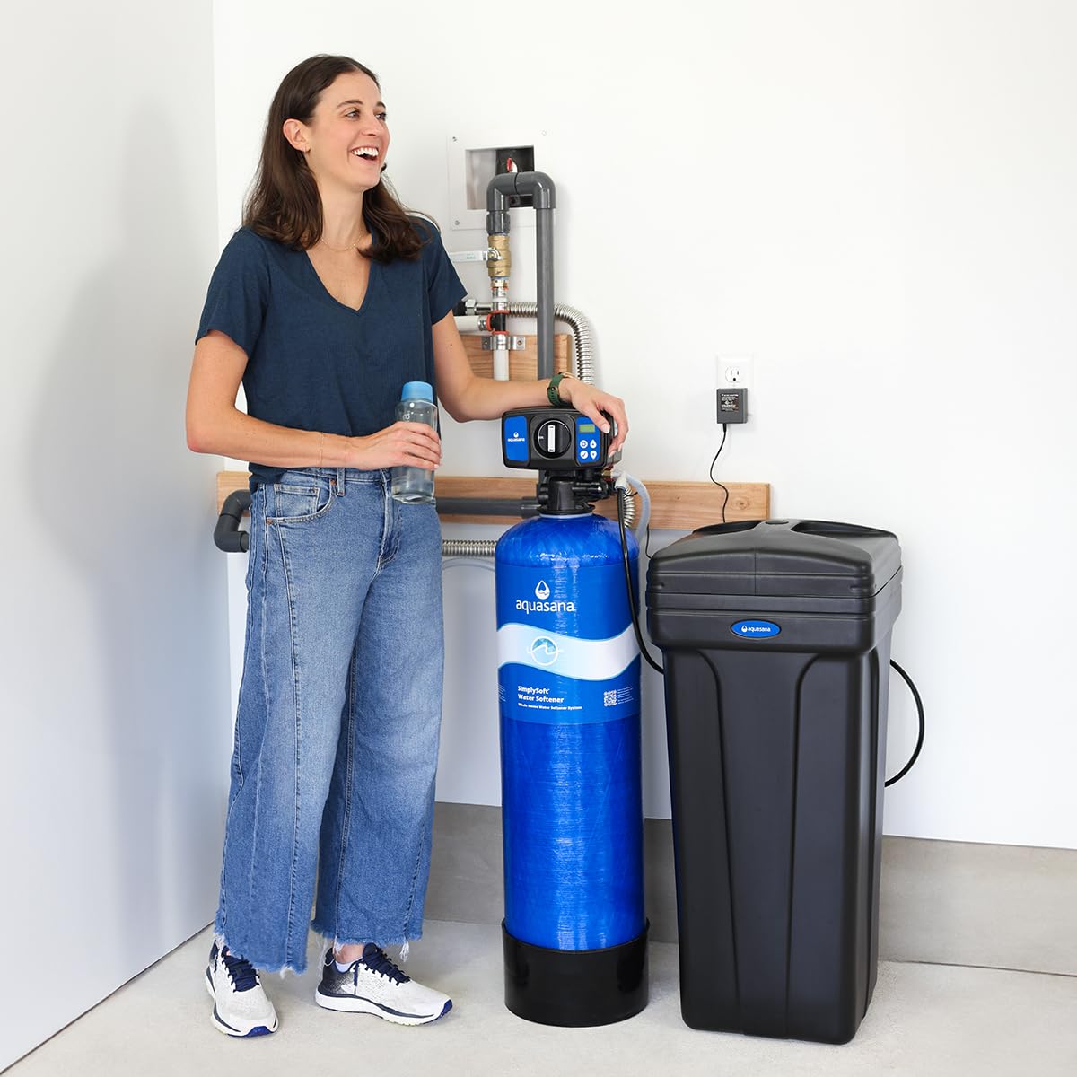 Aquasana SimplySoft 40,000 Grain Water Softener - Whole House Hard Water Reduction - $480