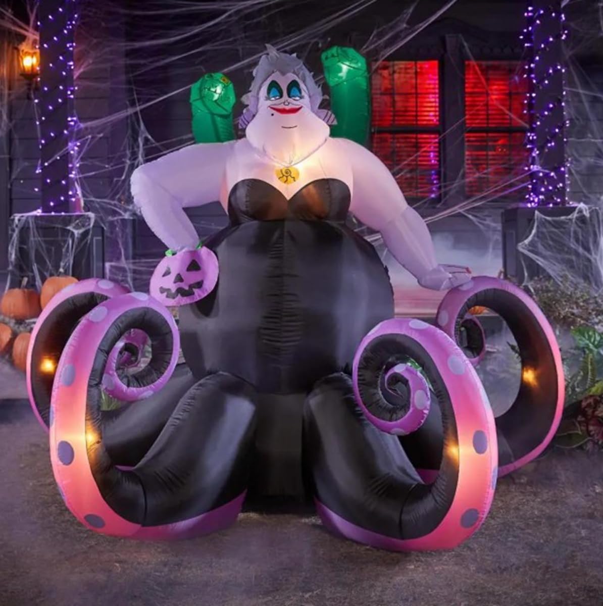 Animated Ursula with Eels Halloween Inflatable by Gemmy - $155