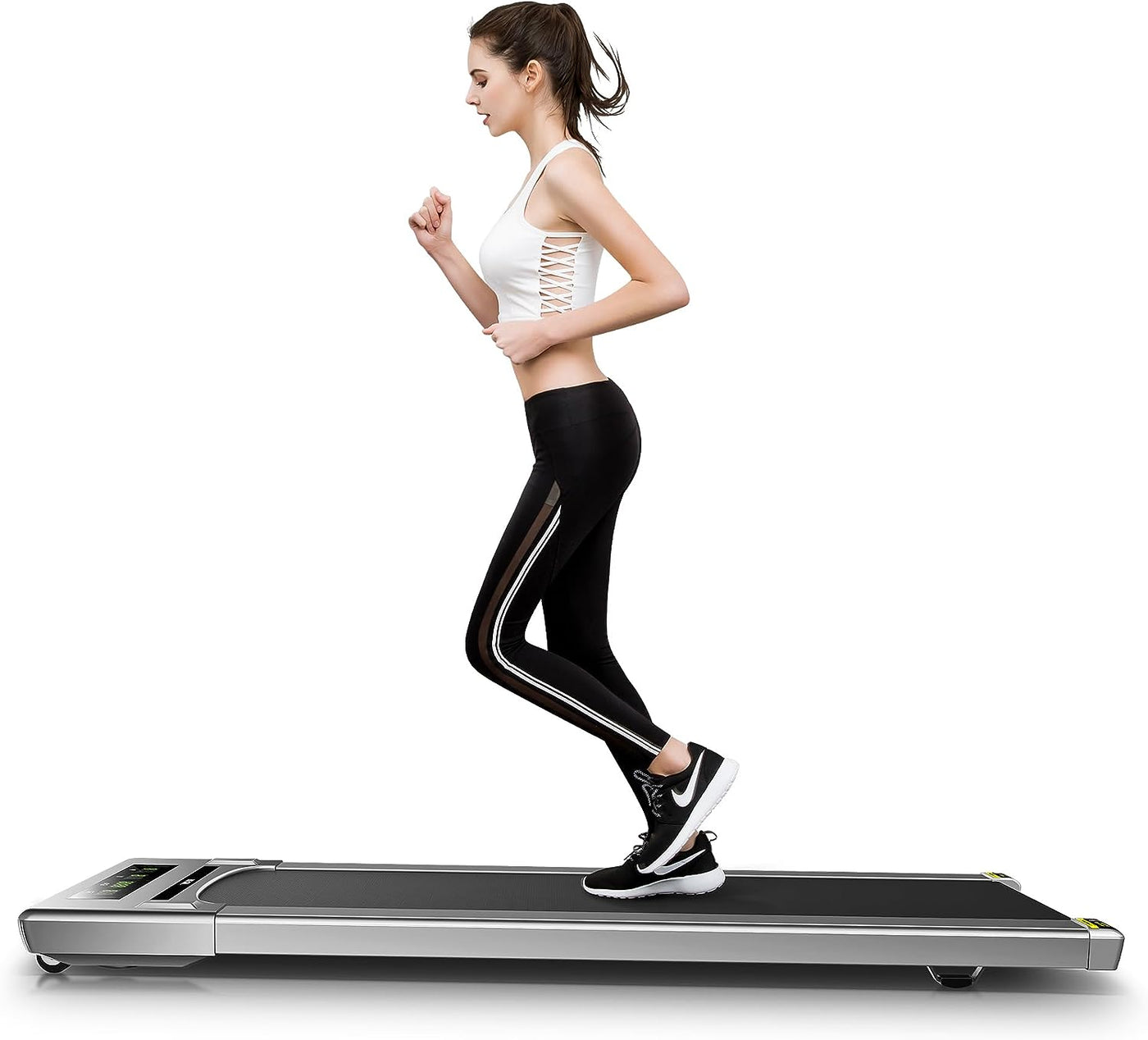 RHYTHM FUN Walking Pad, Treadmill Under Desk with Wide Belt 2.5HP Portable - $130